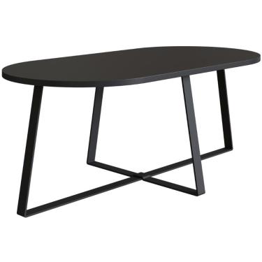 Imagem de Mesa De Centro Retangular Artesano 90 Cm (largura) Em Mdp Bp Estrutura Metálica Em Aço Preto
