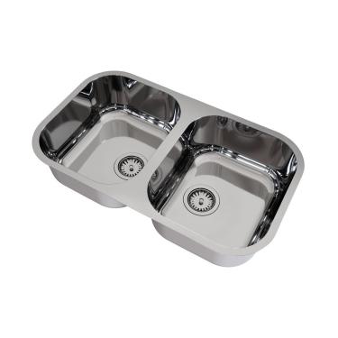 Imagem de Cuba Dupla Docol Spice 71x40 017018ch Inox Alto Brilho