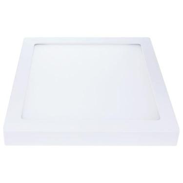 Imagem de Plafon de led quadrado sobrepor 18w 3000k branco quente bivolt galaxy
