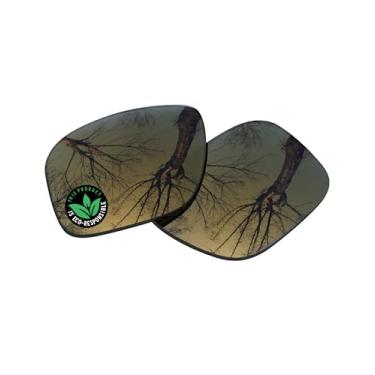 Imagem de Raydi Lentes de reposição de policarbonato para óculos de sol quadrados RayBan RB4202 55 mm - Bronze Dourado espelhado - Polarizado