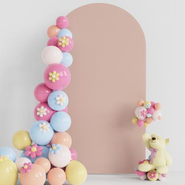 Imagem de Putros Capa Para Arco De Casamento 2,2 M, Cor Nude, Elastano, Com Ajuste Redondo, Cobertura Fundo, Chiara, Decoração Festa Aniversário