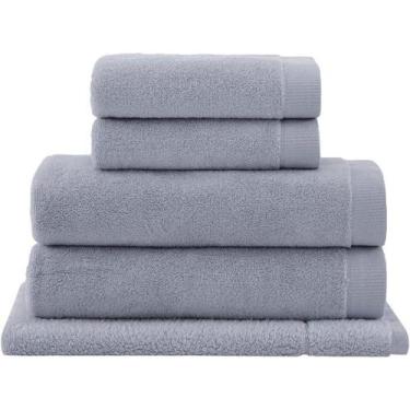 Imagem de Jogo toalha de banho gigante 5 peças dual air - buddemeyer, Cinza 1082