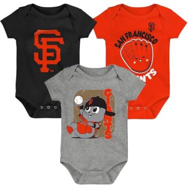 Imagem de Outerstuff MLB recém-nascido e infantil 0-24 meses muda 3 peças macacão macacão (São Francisco Giants, 0/3 meses)
