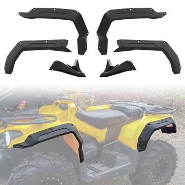 Imagem de SAUTVS Kit De Para-Lamas Dianteiros E Traseiros Reforçados Para Can-Am Outlander 450/500/570, Acessórios 450/500/570 L Max Efi 2015-2023 (6 Peças, Substituição Nº 715001909)