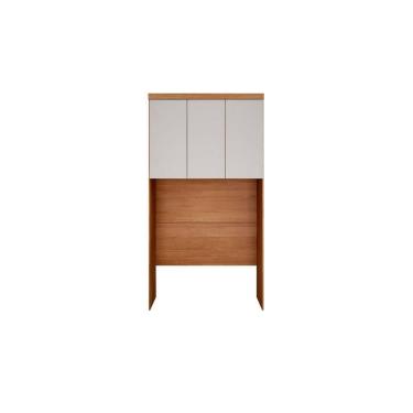 Imagem de Módulo de Quarto Rizon Armário Ponte Aéreo Solteiro /Linea c/ 3 Portas Cumaru/Fendi 25 - Novo Horizonte