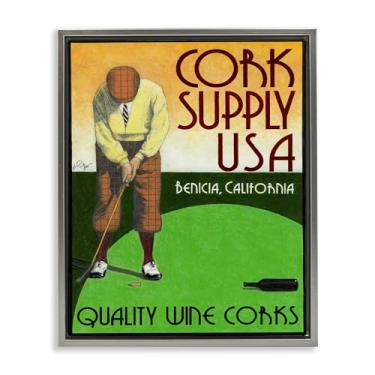 Imagem de Stupell Industries Pôster de fornecimento de cortiça antiga em tela flutuante emoldurada cinza design de arte de parede por Jean-Pierre Got, 25 x 31