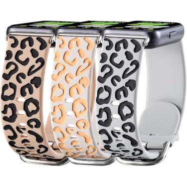 Imagem de Nigaee Pacote com 3 pulseiras de silicone de renda compatíveis com Samsung Galaxy Fit 3, pulseiras de substituição respiráveis ajustáveis para mulheres e homens