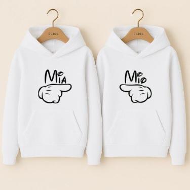 Imagem de Moletom Canguru Mio Mia Frases Meme Casal Namorados Presente Par Amigo