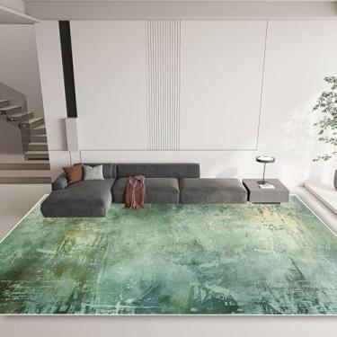 Imagem de Tapete verde claro para sala de estar, macio, grande, decoração, quarto, sala de estar, tapete lavável (200x250 cm)/CX048-lint-free-3)