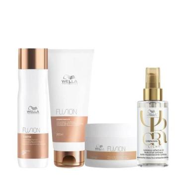 Imagem de Wella Fusion Sh 250ml + Cond 200ml + Masc 150ml + Oleo Light 100ml - W