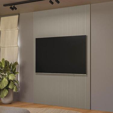 Imagem de Painel para TV Até 75 Polegadas Ripado Gris Fosco 810010149 - Linea Br