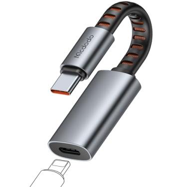 Imagem de mcdodo Adaptador de áudio de fone de ouvido Lightning para USB-C com função de carregamento/áudio/chamadas/transferência de dados tipo C macho para Lightning fêmea conversor de fone de ouvido