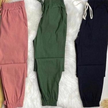 Imagem de Calça feminina jogger bengaline tendência - Filó Modas, P, Bordô