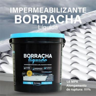 Imagem de Borracha Líquida Branca Impermeabilizante Biomassa Bd 12Kg