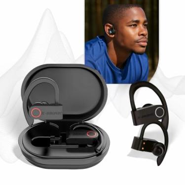 Imagem de Fone de Ouvido Sem Fios Bluetooth Esportivo Corrida Academia Com Gancho 5.4 Sem Fio À Prova D'água Microfone LED Display