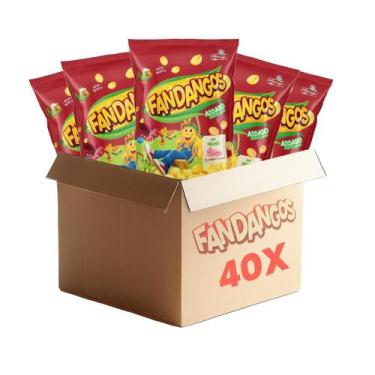 Imagem de Kit 40 Pacotes Salgadinhos Fandangos Presunto 35g Elma Chips