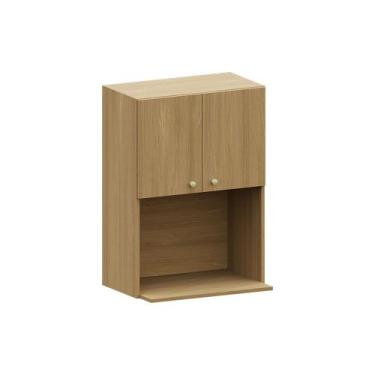 Imagem de Nicho Micro-ondas 60cm Elegance Luciane Móveis, Freijó/Freijó Brasil