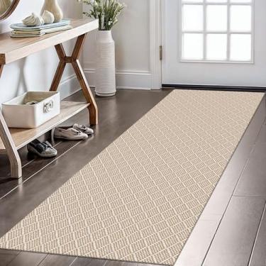 Imagem de KOZYFLY Tapete de corredor lavável de 6 x 1,8 m para corredores de cozinha, corredor de entrada de algodão trançado, corredores internos com suporte de borracha, corredores de carpete para corredor,