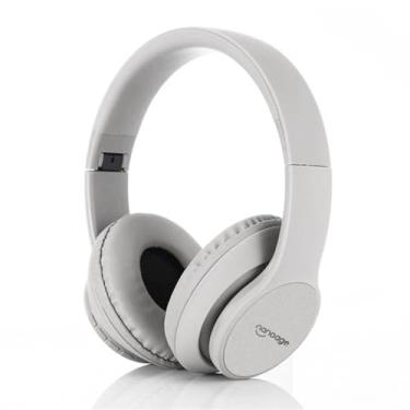 Imagem de Nanoage Headset Fone de Ouvido Bluetooth Headphone Headset Gamer Redução de Ruído com Microfone e Energia para 75 Horas Logotipo de Metal em Relevo (CINZA)