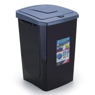 Imagem de Lixeira Retangular Ecofácil 40L com Tampa Click - ARTHI, U