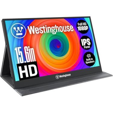 Imagem de Westinghouse Monitor Portátil De 15,6" Para Laptop E Viagens, 1080P, 60 Hz, Tela Ips, Full Hd Com Capa Protetora Magnética, Alto-Falantes Integrados, 1 Mini Hdmi, Usb Tipo C