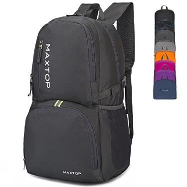 Imagem de MAXTOP Mochila leve e embalável 40/50L para caminhadas, viagens, acampamento, resistente à água, dobrável, mochila para viagem ao ar livre