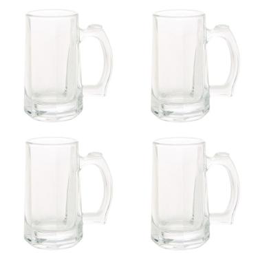 Imagem de Conjunto 4 Canecas para Chopp e Cerveja 365 ml de Vidro Zero Graus Lyor