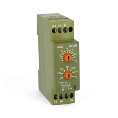 Imagem de Relé Temporizador Retardo ou Pulso Multi Escala AEGM 94 à 242Vca / 24V