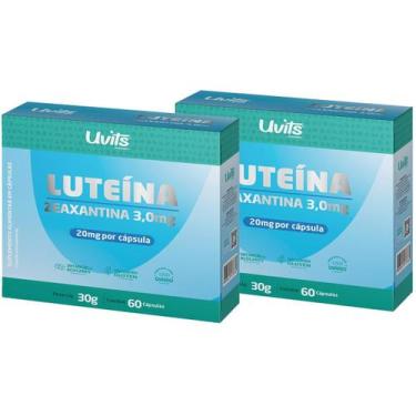 Imagem de 2x Luteína 20mg & Zeaxantina 3,0mg 60 Cápsulas - Uvits