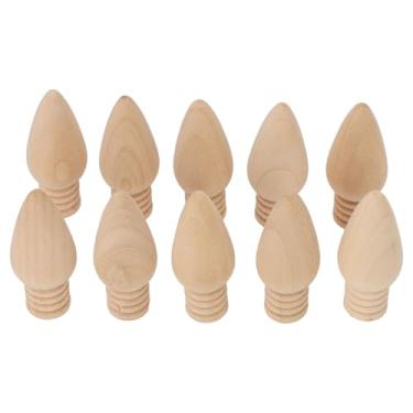 Imagem de Lâmpada de Madeira de Natal, Ornamento de Madeira DIY para Artes e Ofícios, Solte Sua Criatividade Com Peça Decorativa Em Branco para Eventos Em Casa, Escola ou Especial para