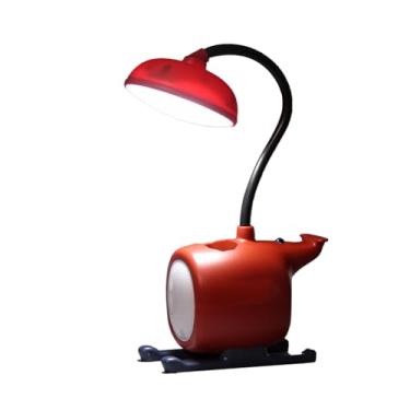 Imagem de Lâmpada de mesa LED de desenho animado FOO DE ARIANO BONITO Mesa recarregável Luz de cuidados oculares dobráveis ​​para crianças Estudo LEITURA MATERIAL DE ABS 160G (Vermelho)
