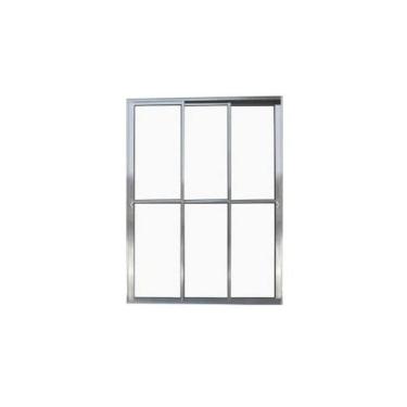 Imagem de Porta Balcão 3 Folhas Vidro 210x150 Brilhante Linha 25