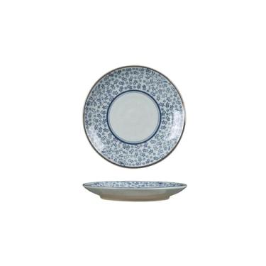 Imagem de Prato de cor sob o esmalte de cerâmica artesanal simples para uso doméstico japonês - cobertura no bolo - 20 cm