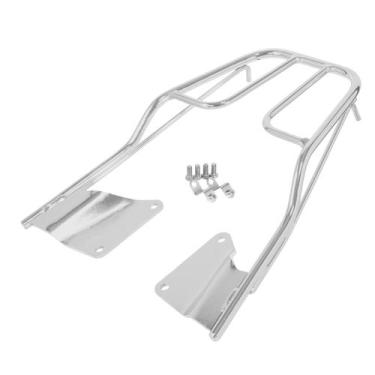 Imagem de Bagageiro Suporte Baú Bauleto Sansão Cromo Forte Para Moto Titan 160 2