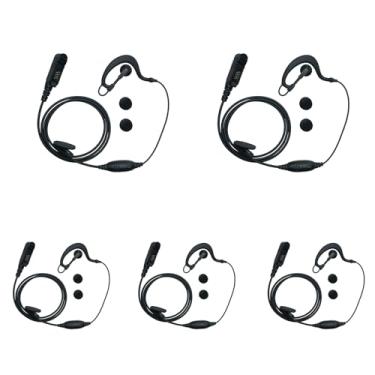 Imagem de TDYU Fone de ouvido em forma de G com microfone PTT compatível com Motorola XPR3000 3000E XPR3300 XPR3550e XPR3500 Walkie Talkie Rádio bidirecional Pacote com 5