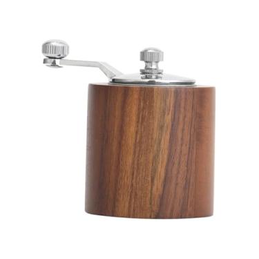 Imagem de Ioensy Manual moedor de grãos de café manivela portátil moinho de madeira ajustável para viagens escritório ao ar livre café presentes do feriado, Pequeno