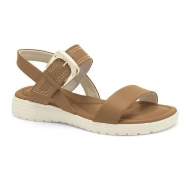 Imagem de Sandália Feminina Comfortflex Fivela Solado Anatômico Confortável, Plu
