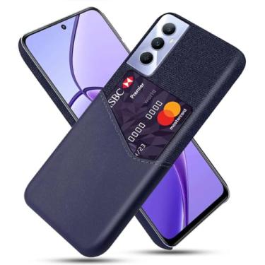 Imagem de Capa para Realme C65 4G,Anti-deslizamento,Proteção contra quedas de 360°,Resistência à impressão digital,Tela e caso de couro PU com 1 slot de cartão atrás-Blue