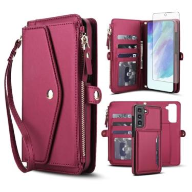 Imagem de Asuwish Capa de telefone para Samsung Galaxy S21 FE 5G capa carteira compatível com Magsafe RFID protetor de tela alça transversal alça flip compartimento para cartão S 21 EF S21FE5G UW S21FE 21S G5