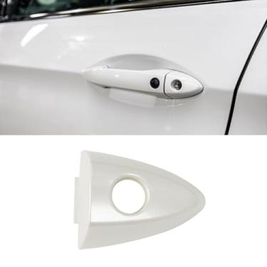 Imagem de APESER Tampa do bisel da maçaneta da porta dianteira com orifício para chave compatível com Honda Accord 2013-2017, Clarity 2016-2019, 1 peça de substituição da tampa da maçaneta do lado do motorista