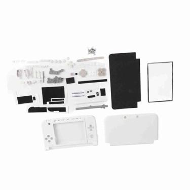 Imagem de Full Housing Case Cover Shell Rep Parts Complete Replacement Kit for 3DS XL Black Rep Tool and Part Set for 3DSLL Case Replacement (White)