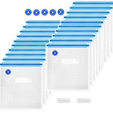 Imagem de Sacos Sous Vide reutilizáveis com 27 peças, sacos seladores a vácuo sem BPA, sacos de armazenamento a vácuo de alimentos para cozimento sous vide/aquecimento de micro-ondas - 20 sacos com zíper a