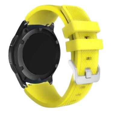 Imagem de Pulseira 20mm Silicone Confort para Relógio Digital A7 Poolsy, Amarela