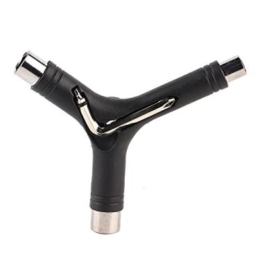 Imagem de Y Tipo de tipo multiuso cinco funções Funções de liga de aço para a ferramenta de skate profissional de skate (Preto)