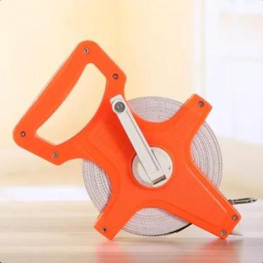 Imagem de Fita Métrica Fita Fibra De Vidro 30 Metros 100ft Manivela - Luatek