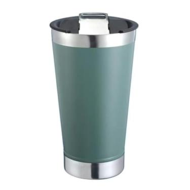 Imagem de Copo Térmico Personalizado Logo do Seu Time + Seu Nome | Presente Criativo Futebol | Inox Durável (Verde)