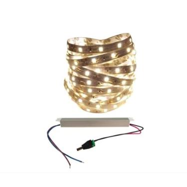 Imagem de Fita Led Branco Quente Amarela 3528 5m 300 Leds Driver Slim