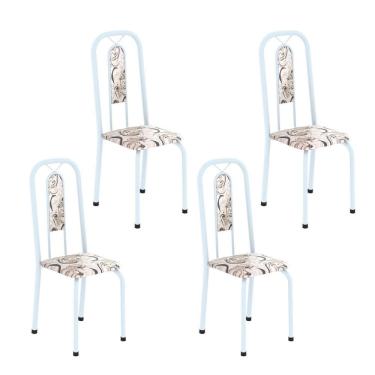 Imagem de Cadeiras para Sala de Jantar 4 Unidades Lívia Arabesco/ Branco