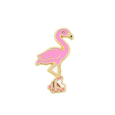 Imagem de GKDFK Broche de flamingo rosa com design fofo animal selvagem esmalte lapela presente de festival de pássaros rosa para mulheres amantes da moda, Medium, Liga de aço, Sem Pedra Preciosa
