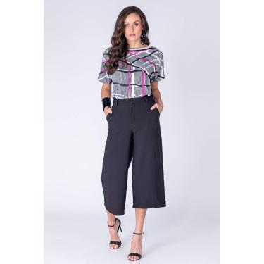 Imagem de Calça Pantacourt, Dimy, Feminino, Preto, 36